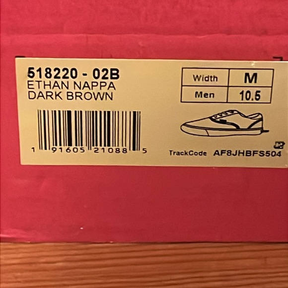 Levi's Casual Shoes Sneakers Ethan Napa dark brown nwt size 10.5 - Picture 12 of 12